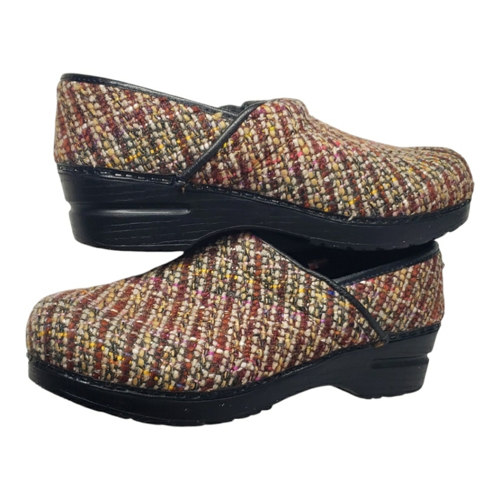 Sanita Britany Clog Shoes 39 Woven Tweed Textile Medical Dental Ed Veterinary